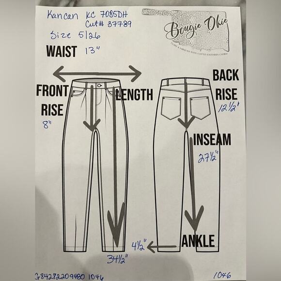 KanCan Skinny Fit Jeans Dark Wash Size 5 / 26. KC 7085DH Cut 37789 (1046) - Picture 7 of 8